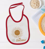 BK Kids My Sunshine Tasarımlı Kırmızı Bebek Mama Önlüğü-1