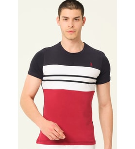 T8593 DEWBERRY ERKEK T-SHIRT-LACİVERT