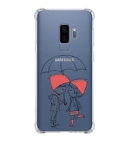 Samsung Galaxy S9 Plus  Köşe Korumalı Antişok Kapak Aşk Tasarımlı Şeffaf Silikon Kılıf
