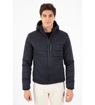 Maraton Sportswear Regular Erkek Kapşonlu  Uzun Kol Basic Lacivert Mont 21264