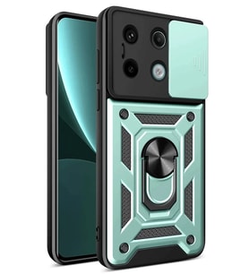 Newface Xiaomi Redmi Note 13 Pro 4G Pars Lens Yüzüklü Silikon - Yeşil