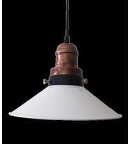 Retro Beyaz Metal Sarkıt Avize 23 Cm (Burnt Olive)