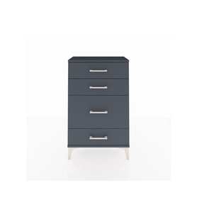 Arges Komodin 4 Çekmeceli 60x30x96 Antrasit-Antrasit