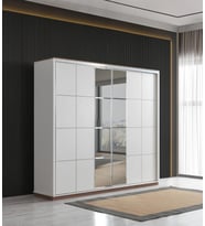 Efsane Sürgülü Aynalı Elbise Dolabı Gardırop 230x60x214