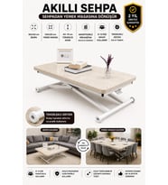 Home Üst Tabla Mdf Traverten Oval Güvenli Köşe Alt Mekanizma Demir