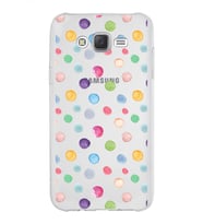 PrintiFy Samsung Galaxy J7 Core ile Uyumlu 1mm Slim Fit Water Color 6 Baskılı Şeffaf  Kılıf
