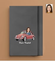 Kişiye Özel Kadın Model 13x21 Gri Defter-24