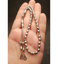 Erkek Arpa Kesim Bilek Boy Metal Tesbih (Gri)