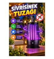 UV Işıklı Sessiz Sivrisinek Tuzak Lambası Gece Lambası Elektrikli Izgaralı Geniş Alan Etkili