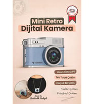 Mini Dijital Kamera Selfie Video Vlog Kamerası Mini Anahtarlık 1080P CMR35 Mavi