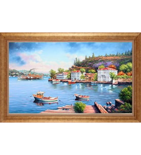 ALTIN ÇERÇEVELİ PASPARTULU TABLO CR998