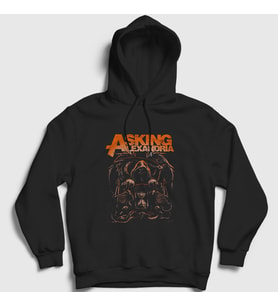Presmono Unisex Siyah Time Asking Alexandria Kapüşonlu Sweatshirt 389132tt