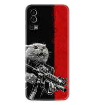 General Mobile Gm 23 Kılıf Silikon Desen Özel Seri Çılgın Kedi 1674