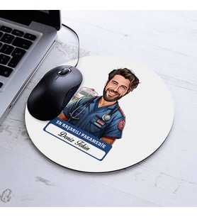 Kişiye Özel Hediye Karikatürlü En Başarılı Erkek Paramedik Mousepad