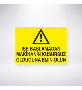 İşe Başlamadan Önce Makinanın Kusursuz Olduğundan Emin Olun 21x28 Arkası Yapışkanlı Levha