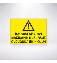İşe Başlamadan Önce Makinanın Kusursuz Olduğundan Emin Olun 21x28 Arkası Yapışkanlı Levha