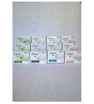 Dove Beauty Cream Bar SET/4 Çeşit X 3'er AdetX90 Gr. / Fresh touch-Cream Bar-Gentle Exfoliating-Pink