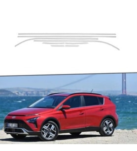 Hyundai Bayon Krom Cam Çerçevesi 12 Parça TamTur 2020+ Uyumlu