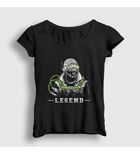 Presmono Kadın Siyah Octane Apex Legends T-Shirt 232199tt