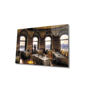 Miyrem Glasses Collection -A1^#  Istanbul Galata Kulesi Cam Tablo (Çok Renkli)