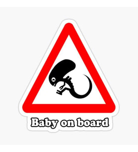 Araçta bebek var Baby On Board Sticker Yapıştırma 19CM md7