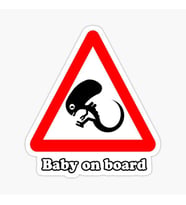 Araçta bebek var Baby On Board Sticker Yapıştırma 19CM md7