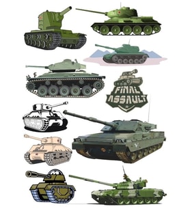 Tank Sticker Set-2 11 Parça Telefon, Tablet, Defter, Laptop Sticker
