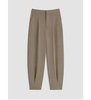 LCW Comfort Kahverengi Regular Fit Kadın Pileli Kumaş Pantolon