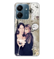 Xiaomi Redmi 13C Uyumlu Lana Del Rey ve Taylor Swift Desenli Şeffaf Telefon Kılıfı
