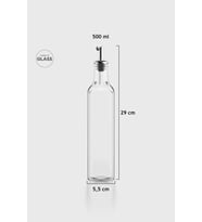 Renga Voca 500 ml Metal Kapaklı Tıpalı Cam Yağlık 151007 (Gri)
