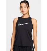 Nike One Dri Fit Graphic Running Tank Top Kadın Antrenman Atleti Siyah