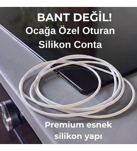 Ankastre Ocak- İndüksiyon ocak- Sızdırmaz Silikon Conta – Bant Değil, Çıkarılabilir & Yıkanabilir – 60-75 cm Ocak Uyumlu ankastre ocak kenar silikonu - İndüksiyon ocak kenar silikonu