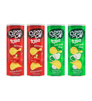 Cipso Tube Ketçap Aromalı ve Ekşi Kremalı Cips 160 gr 4 lü Karma Paket