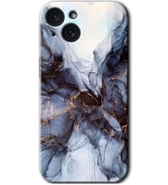 İphone 15 Kılıf HD Desen Baskılı Kılıf - Otantik Mermer