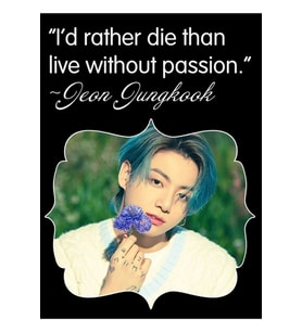 Bts Jungkook Alıntı Tablo Ahşap Poster Dekoratif Kod2849