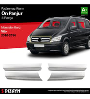 Mercedes Vito Uyumlu Krom Ön Panjur 4 Parça 2010-2014 (Geniş) (Karışık)