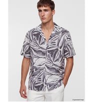 LCW Vision Gri Regular Fit Desenli Erkek Gömlek