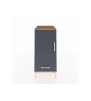 Kronos Komodin 3 Raflı Tek Çekmeceli Tek Kapaklı 44x59x96 Çam-Antrasit