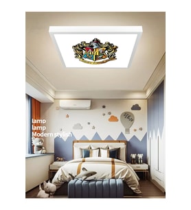 Harry Potter Logo  Avize, 60x60 kare modern çocuk odası avize, 60watt, led ışık, tavan lambası, YENİ