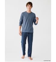 LC WAIKIKI Lacivert Regular Fit Çizgili Erkek Pijama Altı