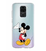 Xiaomi Redmi Note 9 Uyumlu Kapak Mickey Mouse Tasarımlı Şeffaf Silikon Kılıf