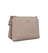 Benetton Bej Monogram Eskitme Kadın Çapraz Çanta BNT 1275