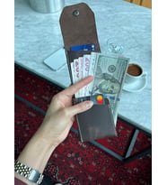 Hakiki Deri Çıtçıtlı Erkek Cüzdan  Nova 5801 (Kahverengi)
