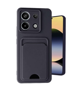 Redmi Note 13 Pro 5G Kılıf Kelvin Kartvizitli Silikon - Siyah