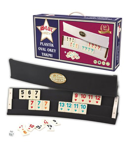 Star Plastik Oval Okey Takımı Koyu Renk
