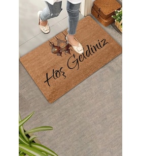 Valerine Life Üçlü Kandil Hoş Geldiniz Kapı Önü Paspası 45x70cm
