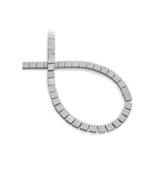 Hematit Doğal Taş Mat Titanyum Kare Kesim 6x6mm Dizi