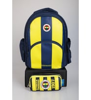 YENİ SEZON LİSANSLI FENERBAHÇE ÇUBUKLU OKUL ÇANTASI VE KALEM ÇANTASI SETİ