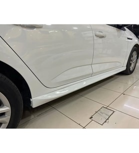 Renault Megane 4 HB Yan Marşpiyel Seti Mat Siyah Plastik 2 Adet