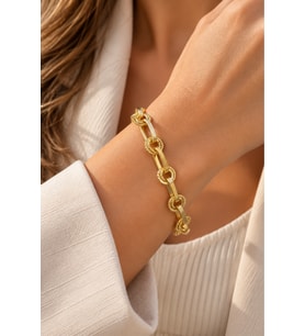 XUPING 14K GOLD RENK BURGU HALKALI BİLEKLİK 19CM ACR9705